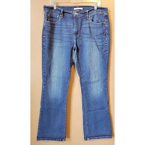 Levi Women's 515 Bootcut Stretch Dark Wash Mid Rise Denim Jeans | Sz 14 (32x32)